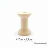 La Cuisine Des Perles 2 Bobines En Bois Clair Naturel 4,7cm X 3,1cm Pour Couture Ou Déco