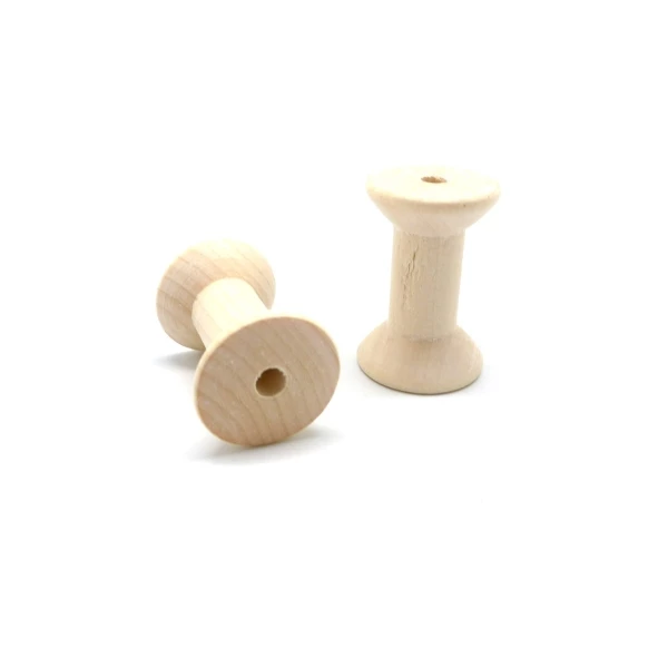 La Cuisine Des Perles 2 Bobines En Bois Clair Naturel 4,7cm X 3,1cm Pour Couture Ou Déco 2 La Cuisine Des Perles 2 Bobines En Bois Clair Naturel 4,7cm X 3,1cm Pour Couture Ou Déco – Image 2