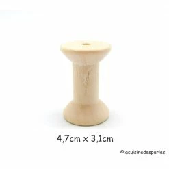La Cuisine Des Perles 2 Bobines En Bois Clair Naturel 4,7cm X 3,1cm Pour Couture Ou Déco