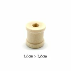 La Cuisine Des Perles 25 Mini Bobines En Bois Brut Clair Naturel 1,2cm X 1,2cm Pour Diy Couture Ou Décoration