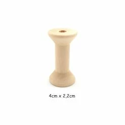 La Cuisine Des Perles 4 Bobines En Bois Brut Naturel 4cm X 2,2cm Pour Couture Ou Déco