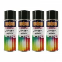 4 Bombes De Peinture Belton Spectral RAL6020 Vert Oxyde Chrome 400ml