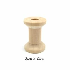 La Cuisine Des Perles 6 Bobines En Bois Brut Naturel 3cm X 2cm Pour Couture Ou Déco