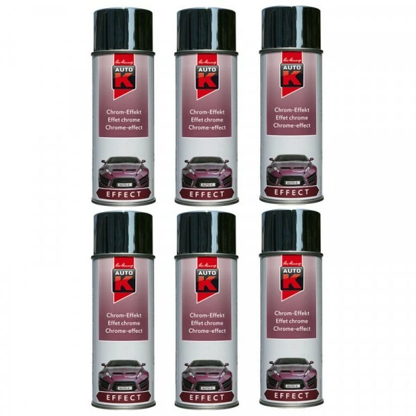 AUTO-K 6 Bombes De Peinture Chrome Carrosserie Voiture Auto K 400ml 1 AUTO-K 6 Bombes De Peinture Chrome Carrosserie Voiture Auto K 400ml