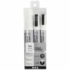 Creativ Company Assortiment De Feutres à Craie - Blanc - 3 à 15 Mm - 3 Pcs -Auto-K boutique assortiment de feutres a craie blanc 3 a 15 mm 3 pcs p 4
