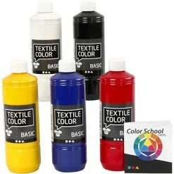 Creativ Company Assortiment Peinture Textile - 5 X 500 Ml
