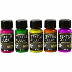 Creativ Company Assortiment Peinture Textile Fluo - 5 X 50 Ml