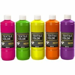 Creativ Company Assortiment Peinture Textile Fluo - 5 X 500 Ml