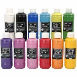 Creativ Company Assortiment Peinture Textile Opaque - 12 X 250 Ml
