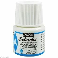 Pebeo Auxiliaire Peinture Textile - Setacolor - Médium éclaircissant - 45 Ml