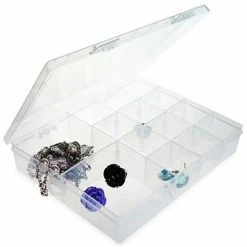 Présentoirs Pour Bijoux Boite De Rangement (14 Compartiments) 21 X 16,7 X 4 Cm