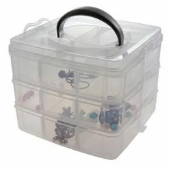 Présentoirs Pour Bijoux Boite De Rangement Plastique 18 Compartiments Translucide