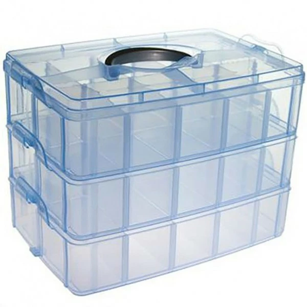 Présentoirs Pour Bijoux Boite De Rangement Plastique 30 Compartiments Bleu 1 Présentoirs Pour Bijoux Boite De Rangement Plastique 30 Compartiments Bleu