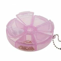 Présentoirs Pour Bijoux Boite De Rangement Ronde 7 Compartiments Rose