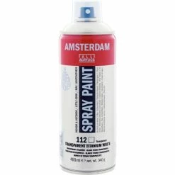 Bombe De Peinture Amsterdam 400ml Blanc De Titane Transparent