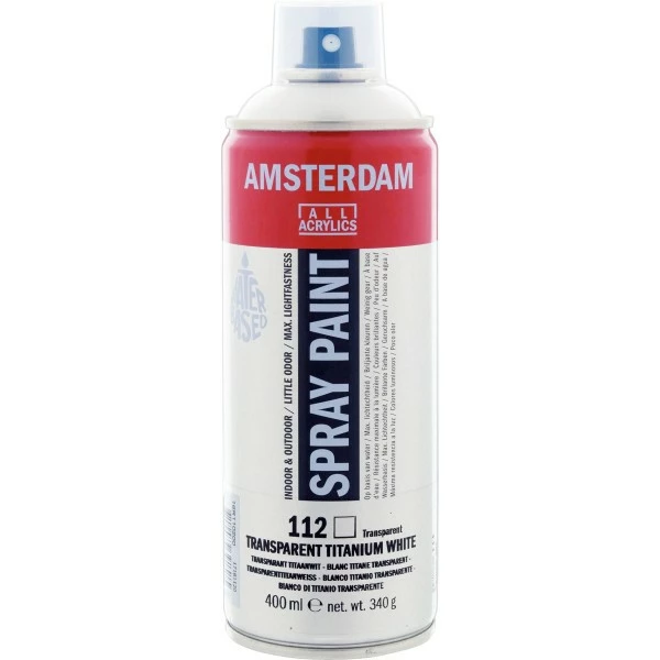 Bombe De Peinture Amsterdam 400ml Blanc De Titane Transparent 1 Bombe De Peinture Amsterdam 400ml Blanc De Titane Transparent