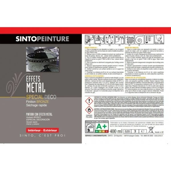 Sinto Ideespray Bombe De Peinture - Cuivre - Sinto 4 Sinto Ideespray Bombe De Peinture - Cuivre - Sinto – Image 4