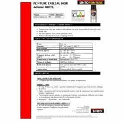 Sinto Ideespray Bombe De Peinture - Tableau Noir - Sinto -Auto-K boutique bombe de peinture tableau noir sinto p 4