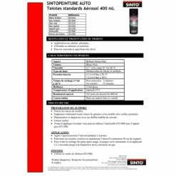 Sinto Ideespray Bombe De Peinture - Vernis De Finition - Sinto 7 Sinto Ideespray Bombe De Peinture - Vernis De Finition - Sinto -Auto-K boutique bombe de peinture vernis de finition sinto p 4