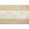La Mercerie De Vally Chemin De Table Jute Avec Point Central 28cm X 2,75m Rouleau Marron Naturel / Blanc