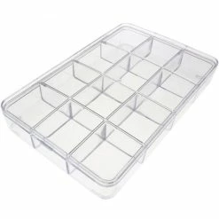 Auto-K boutique -Auto-K boutique coffrets et boites boite de rangement 23x15 cm 12 compartiments transparent p 2