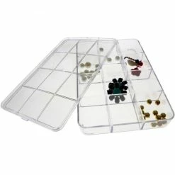 Présentoirs Pour Bijoux Coffrets Et Boites Boite De Rangement 23x15 Cm (12 Compartiments) Transparent