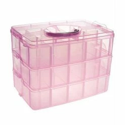 Présentoirs Pour Bijoux Coffrets Et Boites Boite De Rangement Plastique Bijoux Apprêts 30 CompartimentsOrange