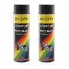 Lot De 2 Bombes De Peinture - Noir Mat - Motip