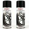 Lot De 2 Bombes De Peinture Pour Jantes - Noir - Amt