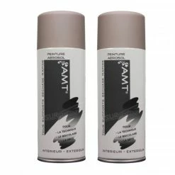 Lot De 2 Bombes De Peinture - Taupe Mat - Amt