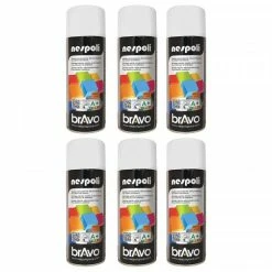 Lot De 6 Bombes De Peinture Professionnelle Nespoli - Blanc Neige Brillant