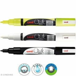 Uni Marqueur Craie Chalk - Pointe Conique Fine 0,9 à 1,3 Mm