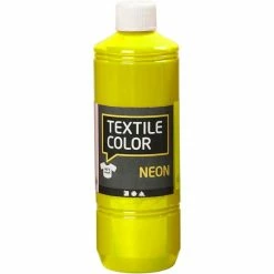 Creativ Company Peinture Textile Fluo 500 Ml - Jaune Néon