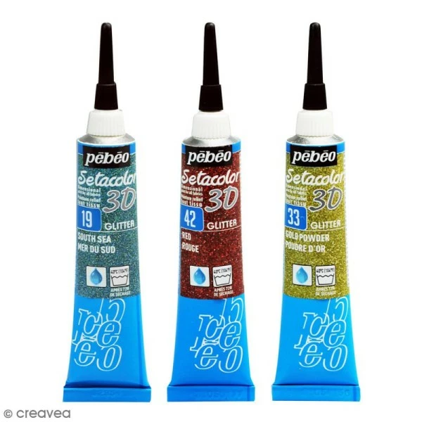 Pebeo Peinture Tissu Setacolor 3D - Glitter - 20 Ml 1 Pebeo Peinture Tissu Setacolor 3D - Glitter - 20 Ml