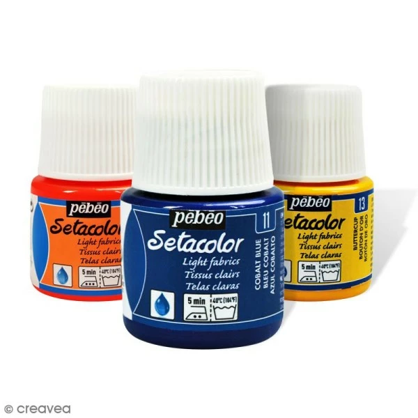 Pebeo Peinture Tissu Setacolor Pébéo - Tissus Clairs - 45 Ml 1 Pebeo Peinture Tissu Setacolor Pébéo - Tissus Clairs - 45 Ml