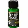 Creativ Company Peinture Tissu Textile Color Neon - Vert Fluo - 50 Ml