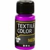 Creativ Company Peinture Tissu Textile Color Neon - Violet Fluo - 50 Ml
