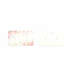 Perlesmania PS110114647 PAX 25 Cartes De Présentation Rectangulaires Pour Boucles D'oreilles Floral
