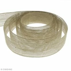 Creavea Ruban De Jute 40 Mm Beige - Au Mètre (sur Mesure)