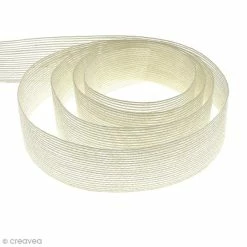 Creavea Ruban De Jute 40 Mm Blanc - Au Mètre (sur Mesure)
