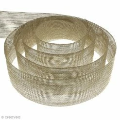 Creavea Ruban De Jute 60 Mm Beige - Au Mètre (sur Mesure)
