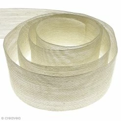 Creavea Ruban De Jute 60 Mm Blanc - Au Mètre (sur Mesure)