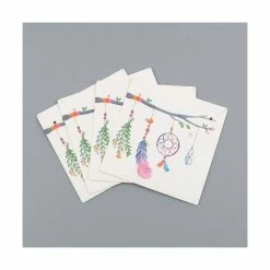 Perlesmania S1101130558 PAX 20 Cartes De Présentation Carre Pour Boucles D'oreilles Boho Chic Dream Catcher